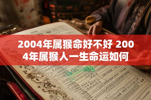 2004年属猴命好不好 2004年属猴人一生命运如何