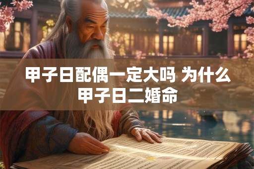 甲子日配偶一定大吗 为什么甲子日二婚命
