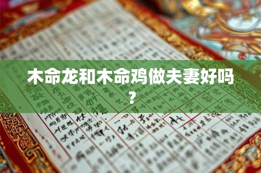 木命龙和木命鸡做夫妻好吗？