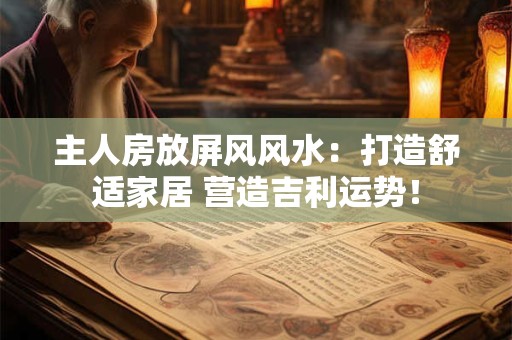 主人房放屏风风水：打造舒适家居 营造吉利运势！