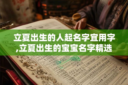 立夏出生的人起名字宜用字,立夏出生的宝宝名字精选