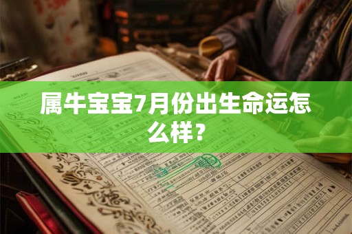 属牛宝宝7月份出生命运怎么样？
