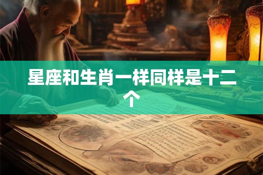 星座和生肖一样同样是十二个