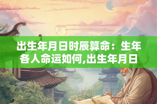 出生年月日时辰算命：生年各人命运如何,出生年月日数字算命运