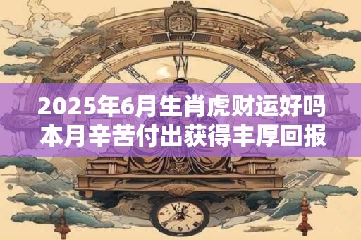 2025年6月生肖虎财运好吗 本月辛苦付出获得丰厚回报