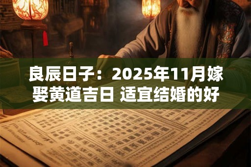 良辰日子：2025年11月嫁娶黄道吉日 适宜结婚的好日子