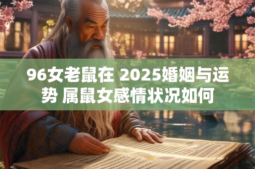 96女老鼠在 2025婚姻与运势 属鼠女感情状况如何