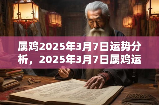 属鸡2025年3月7日运势分析，2025年3月7日属鸡运气详解