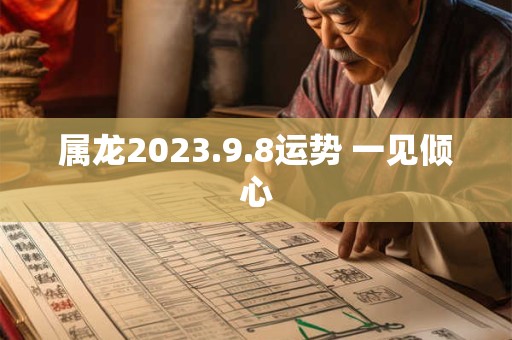 属龙2023.9.8运势 一见倾心