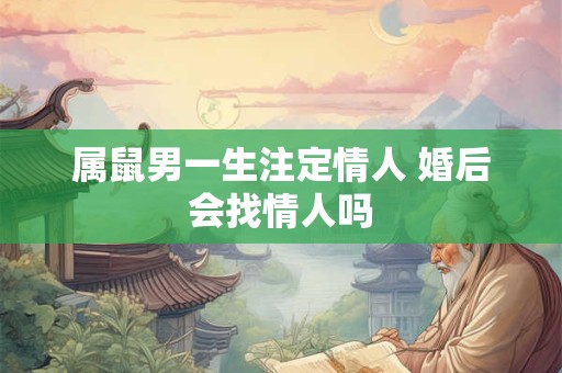 属鼠男一生注定情人 婚后会找情人吗