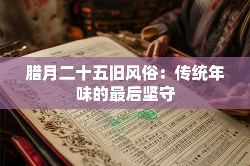 腊月二十五旧风俗：传统年味的最后坚守