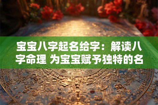 宝宝八字起名给字：解读八字命理 为宝宝赋予独特的名字