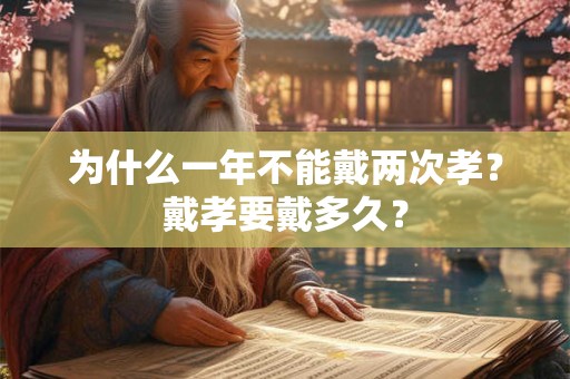 为什么一年不能戴两次孝？戴孝要戴多久？