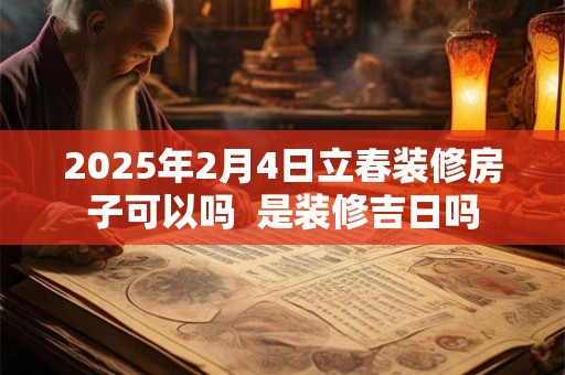 2025年2月4日立春装修房子可以吗  是装修吉日吗