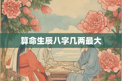 算命生辰八字几两最大