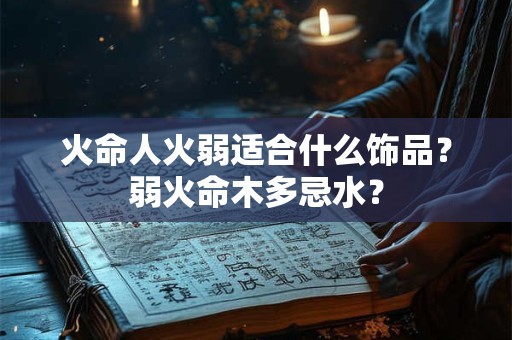 火命人火弱适合什么饰品？弱火命木多忌水？