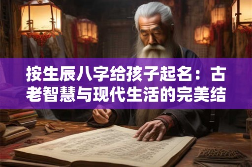 按生辰八字给孩子起名：古老智慧与现代生活的完美结合