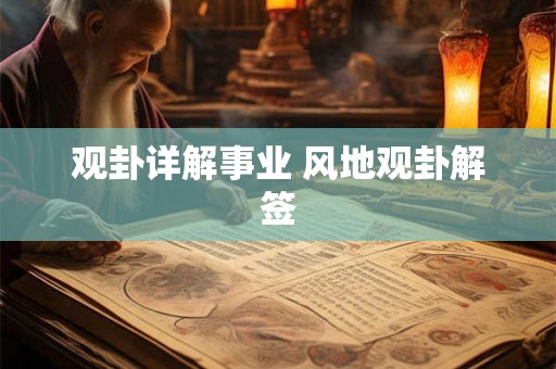 观卦详解事业 风地观卦解签