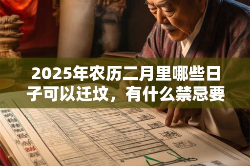 2025年农历二月里哪些日子可以迁坟，有什么禁忌要注意？