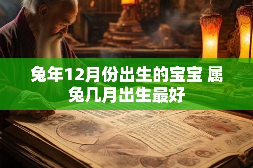 兔年12月份出生的宝宝 属兔几月出生最好