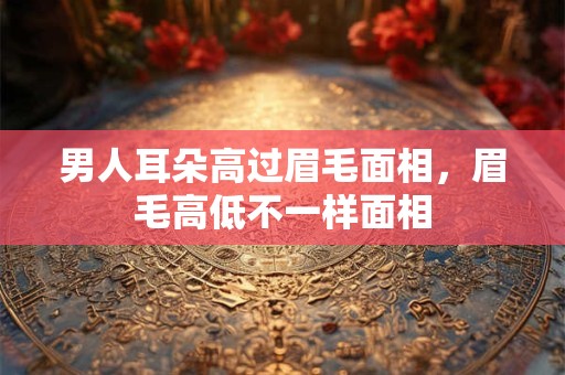 男人耳朵高过眉毛面相，眉毛高低不一样面相