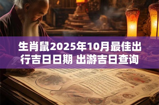 生肖鼠2025年10月最佳出行吉日日期 出游吉日查询