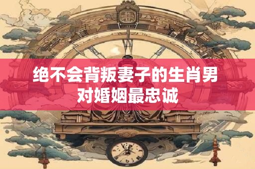 绝不会背叛妻子的生肖男 对婚姻最忠诚