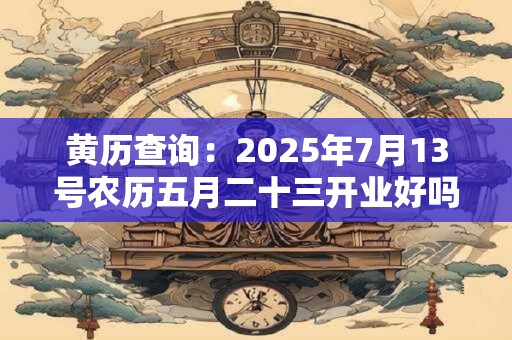 黄历查询：2025年7月13号农历五月二十三开业好吗