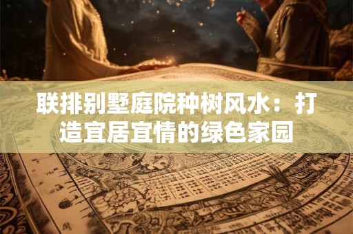 联排别墅庭院种树风水：打造宜居宜情的绿色家园