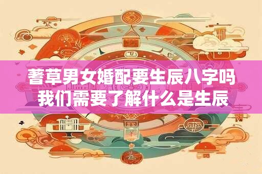 蓍草男女婚配要生辰八字吗 我们需要了解什么是生辰八字