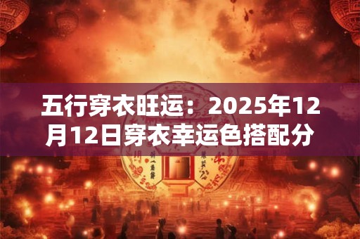 五行穿衣旺运：2025年12月12日穿衣幸运色搭配分享