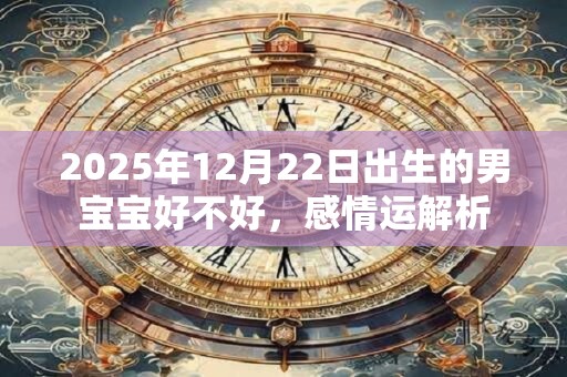 2025年12月22日出生的男宝宝好不好，感情运解析