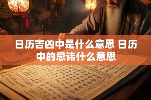日历吉凶中是什么意思 日历中的忌讳什么意思