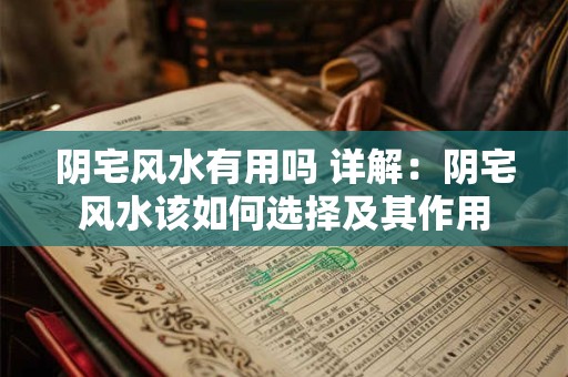 阴宅风水有用吗 详解：阴宅风水该如何选择及其作用