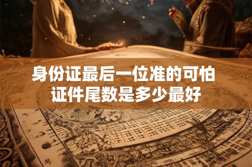 身份证最后一位准的可怕 证件尾数是多少最好