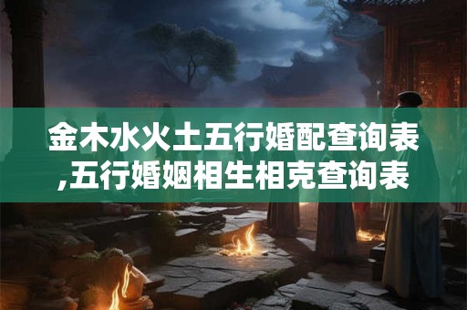 金木水火土五行婚配查询表,五行婚姻相生相克查询表