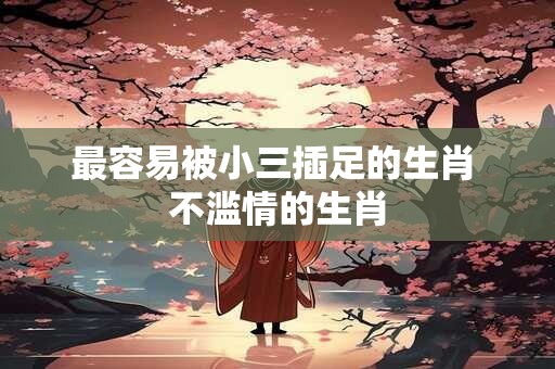 最容易被小三插足的生肖 不滥情的生肖