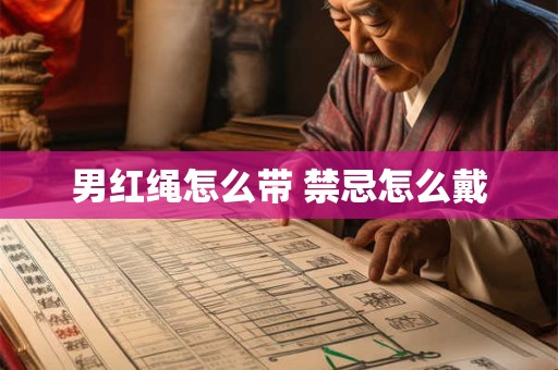 男红绳怎么带 禁忌怎么戴