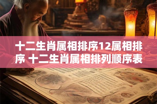 十二生肖属相排序12属相排序 十二生肖属相排列顺序表