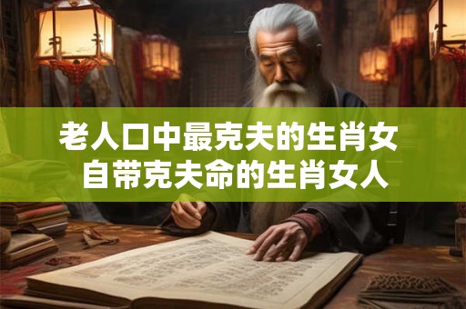 老人口中最克夫的生肖女 自带克夫命的生肖女人