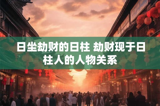 日坐劫财的日柱 劫财现于日柱人的人物关系 日坐劫财的日柱 劫财现于日柱人的人物关系