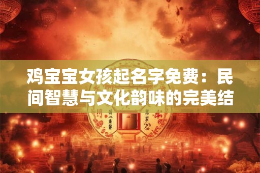 鸡宝宝女孩起名字免费：民间智慧与文化韵味的完美结合