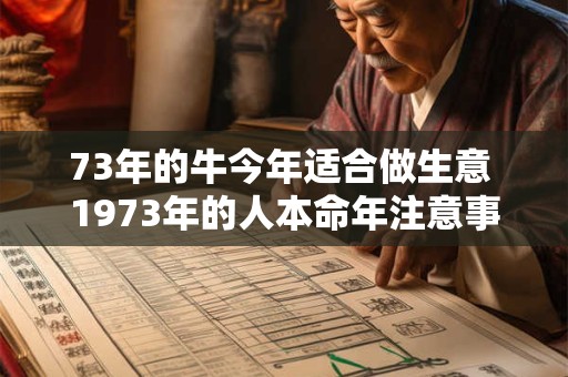 73年的牛今年适合做生意 1973年的人本命年注意事项