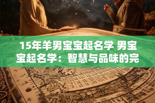 15年羊男宝宝起名学 男宝宝起名学：智慧与品味的完美结合