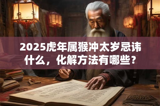 2025虎年属猴冲太岁忌讳什么，化解方法有哪些？