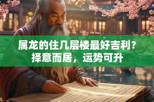 属龙的住几层楼最好吉利？择意而居，运势可升