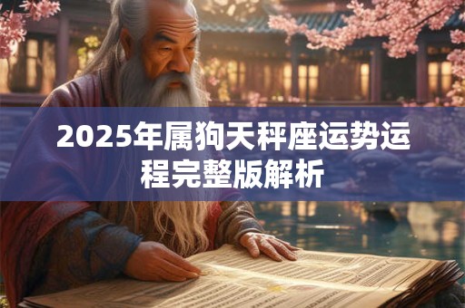 2025年属狗天秤座运势运程完整版解析 2025年属狗天秤座运势运程完整版解析