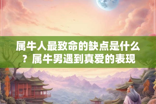 属牛人最致命的缺点是什么？属牛男遇到真爱的表现