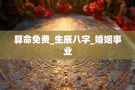 算命免费_生辰八字_婚姻事业