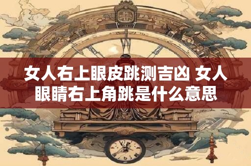 女人右上眼皮跳测吉凶 女人眼睛右上角跳是什么意思